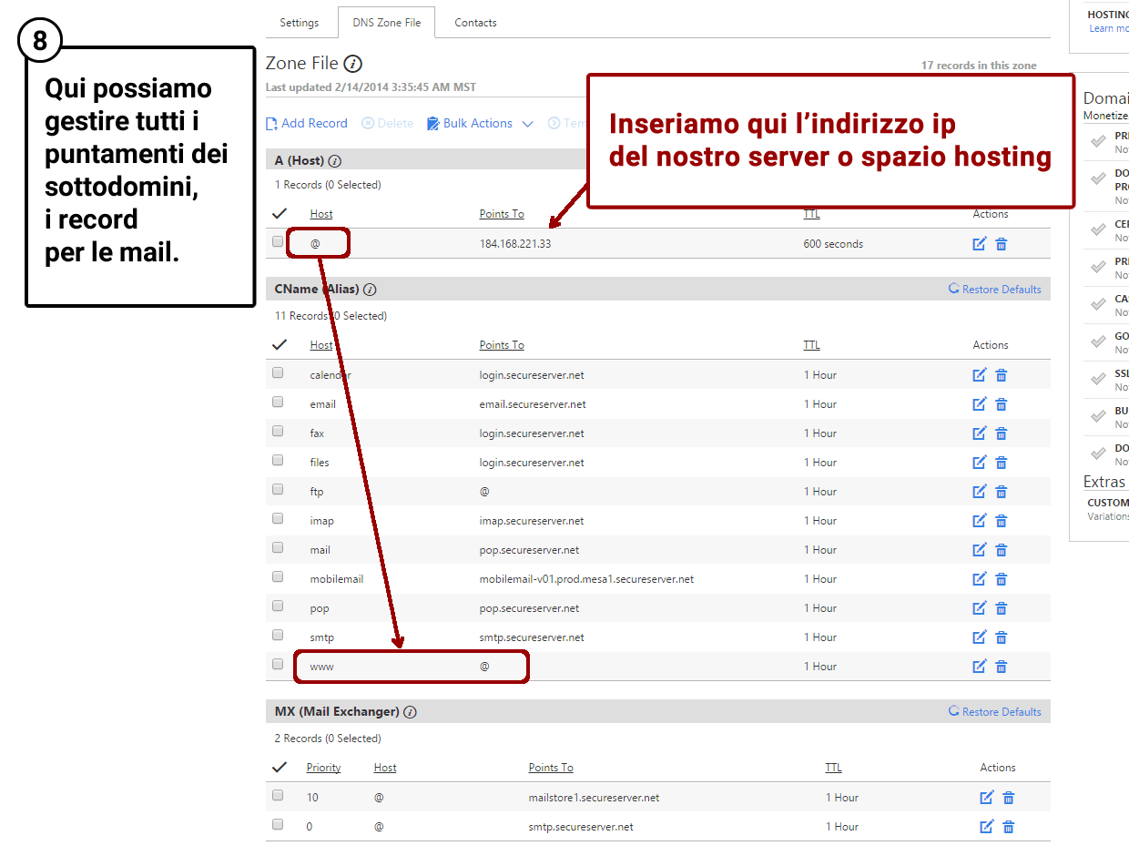 Gestisci DNS